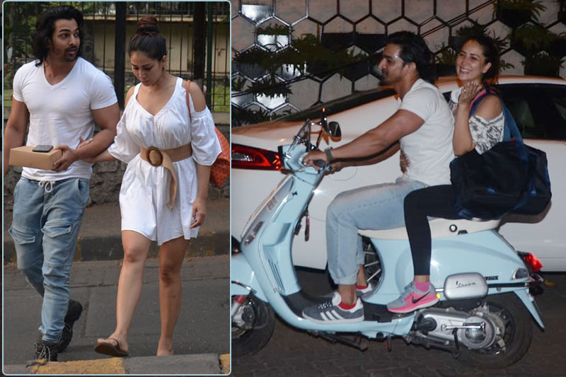 Rajahmundry lad Harshavardhan Rane and Kim Sharma were spotted while on a scooty ride in Mumbai Streets | Rjytimes.com