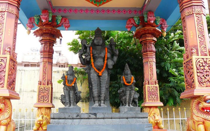 Idols of Lord Vishnu with Goddesses at -pushakar-ghat- in rajahmundry